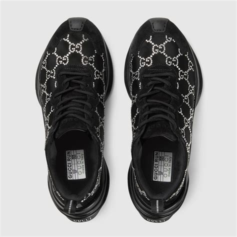 gucci coda crystal sneakers|Gucci screener sneakers with crystals.